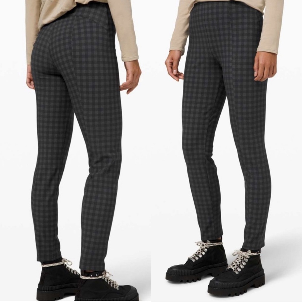 Lululemon Here to There High-Rise 7/8 Pant Brighton Buffalo Print Graphite